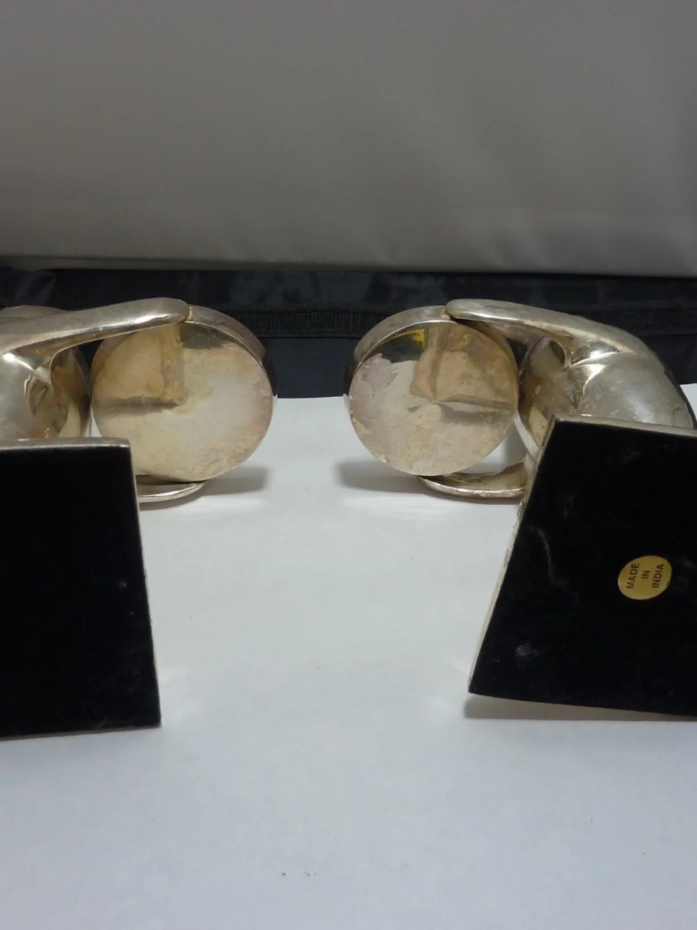 VTG Penguin Candle Holder Votive Set SILVER PLATED Metal Heavy Deco Bird Qty 2